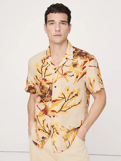 Standard-Fit Linen Resort Shirt