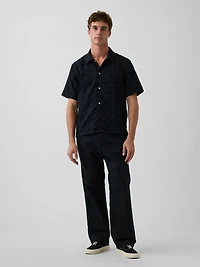 Linen-Cotton Relaxed Taper Easy Pants