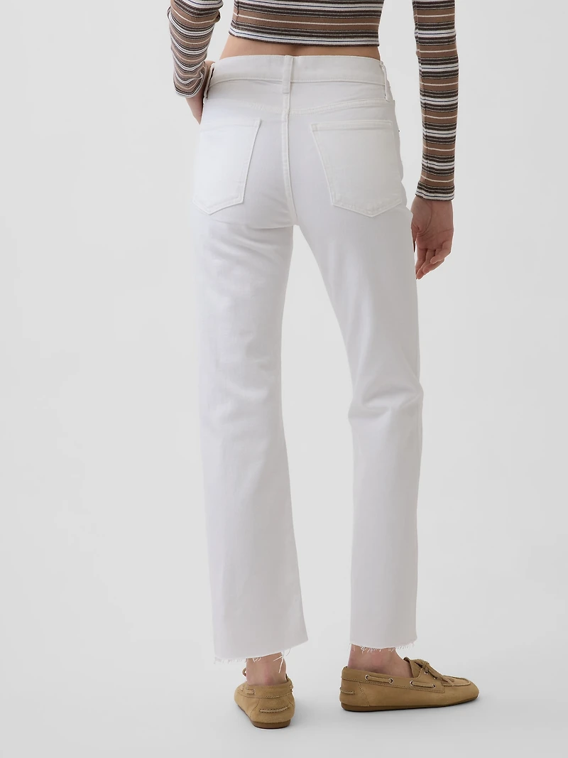 High Rise ’90s Slim Straight Crop Jeans