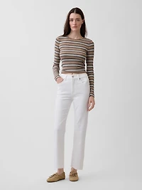 High Rise ’90s Slim Straight Crop Jeans