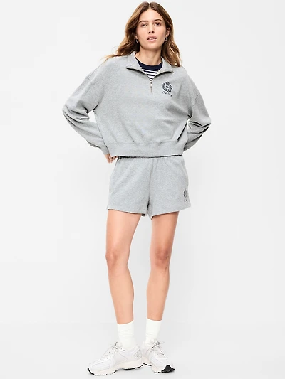 High-Waisted Loose Logo Shorts - 3-inch inseam