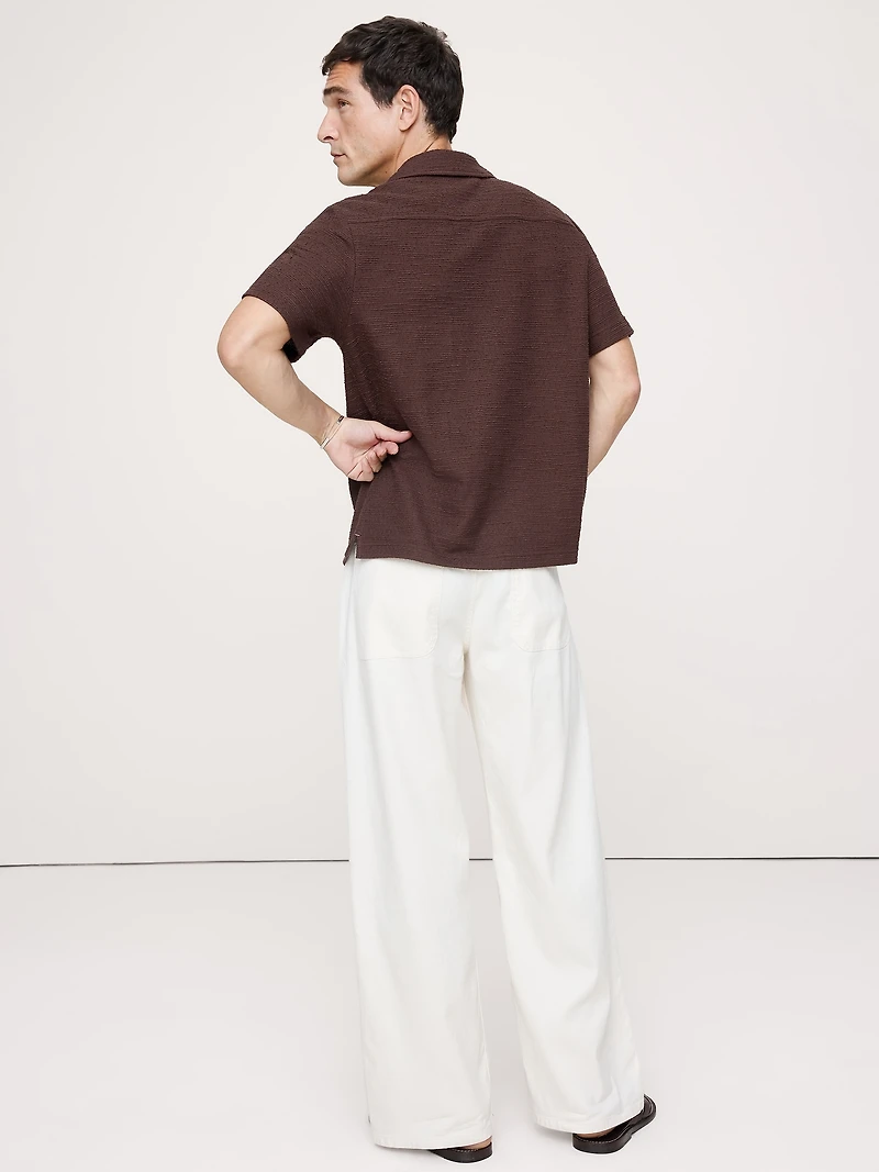 Textured Knit Resort Shirt