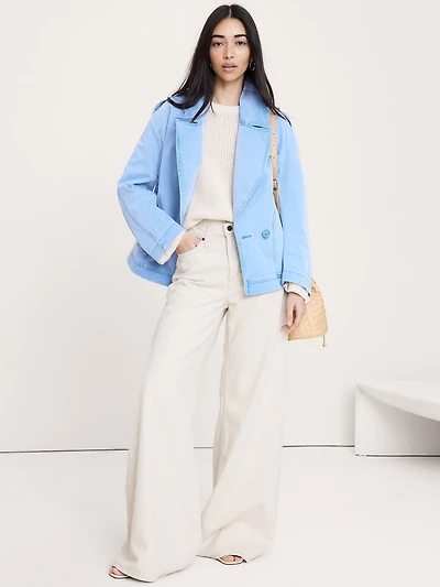 Cotton Twill Peacoat