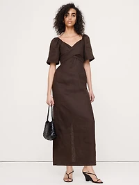 Linen Sweetheart Maxi Dress