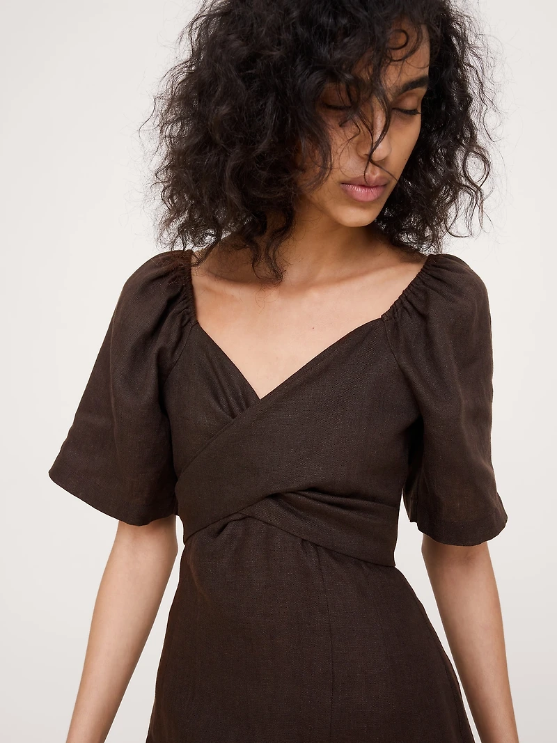 Linen Sweetheart Maxi Dress