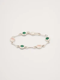 Circle Stone Link Bracelet