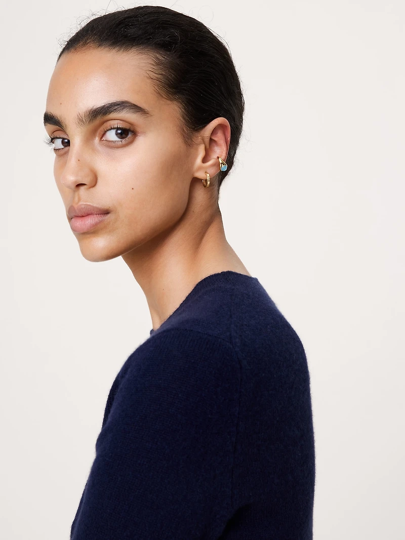 Blue Chalcedony Ear Cuff