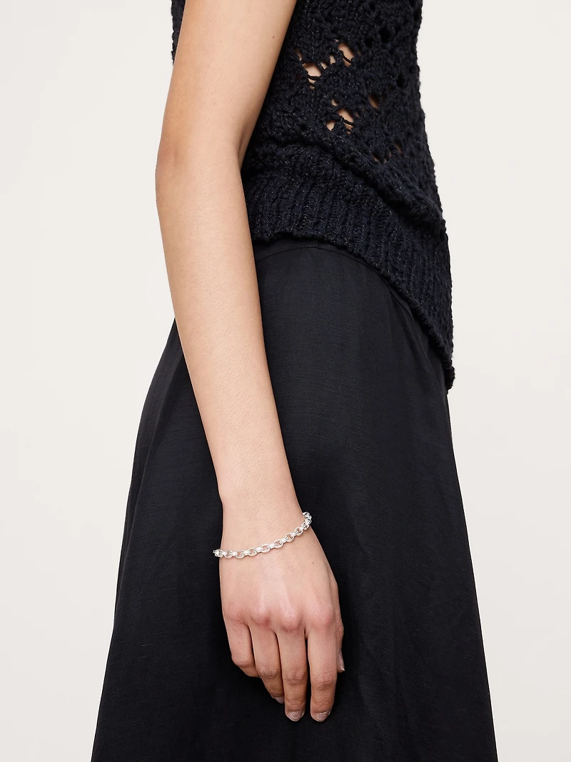 Mini Double Oval Link Chain Bracelet