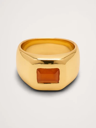 Large Carnelian Signet Ring