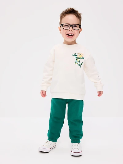 Oversized Long-Sleeve Graphic Sweatshirt for Toddler Boys