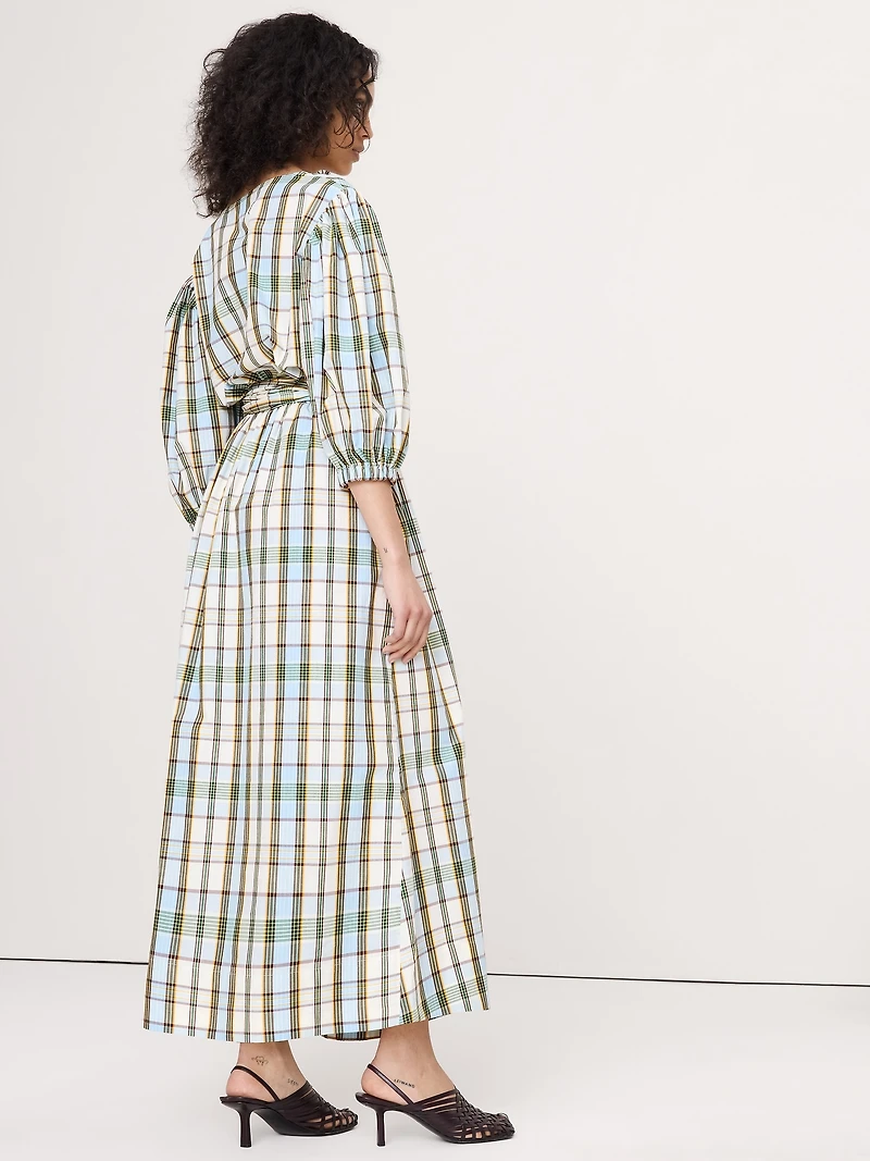 Lightweight Cotton Wrap Maxi Dress