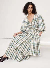 Lightweight Cotton Wrap Maxi Dress
