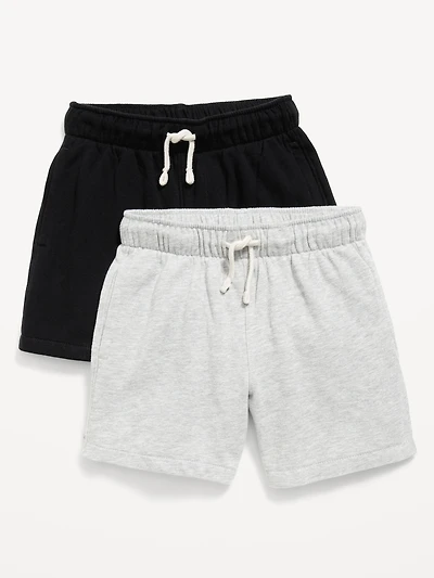 Above Knee Fleece Jogger Shorts 2-Pack for Boys