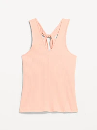 Ribbed Loop-Back Halter Top