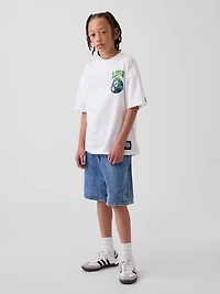 T-shirt décontracté à imprimé Super Mario pour Enfant