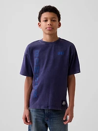 T-shirt décontracté à imprimé Super Mario pour Enfant