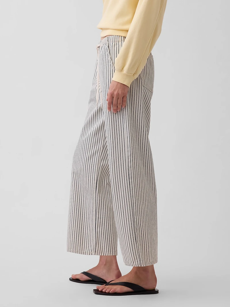 Low Rise '90s Loose Easy Crop Stripe Jeans