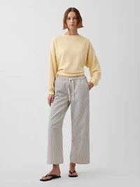 Low Rise '90s Loose Easy Crop Stripe Jeans