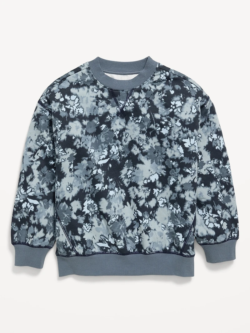 Printed Oversized Crew-Neck Sweatshirt for Boys