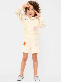 Boxy-Fit Sweater and Shorts Set for Toddler Girls