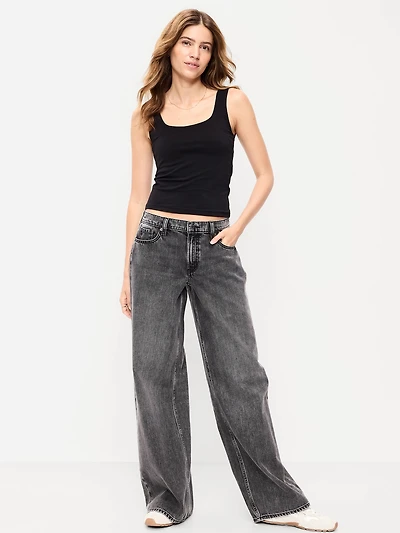 Low-Rise Baggy Wide-Leg Jeans