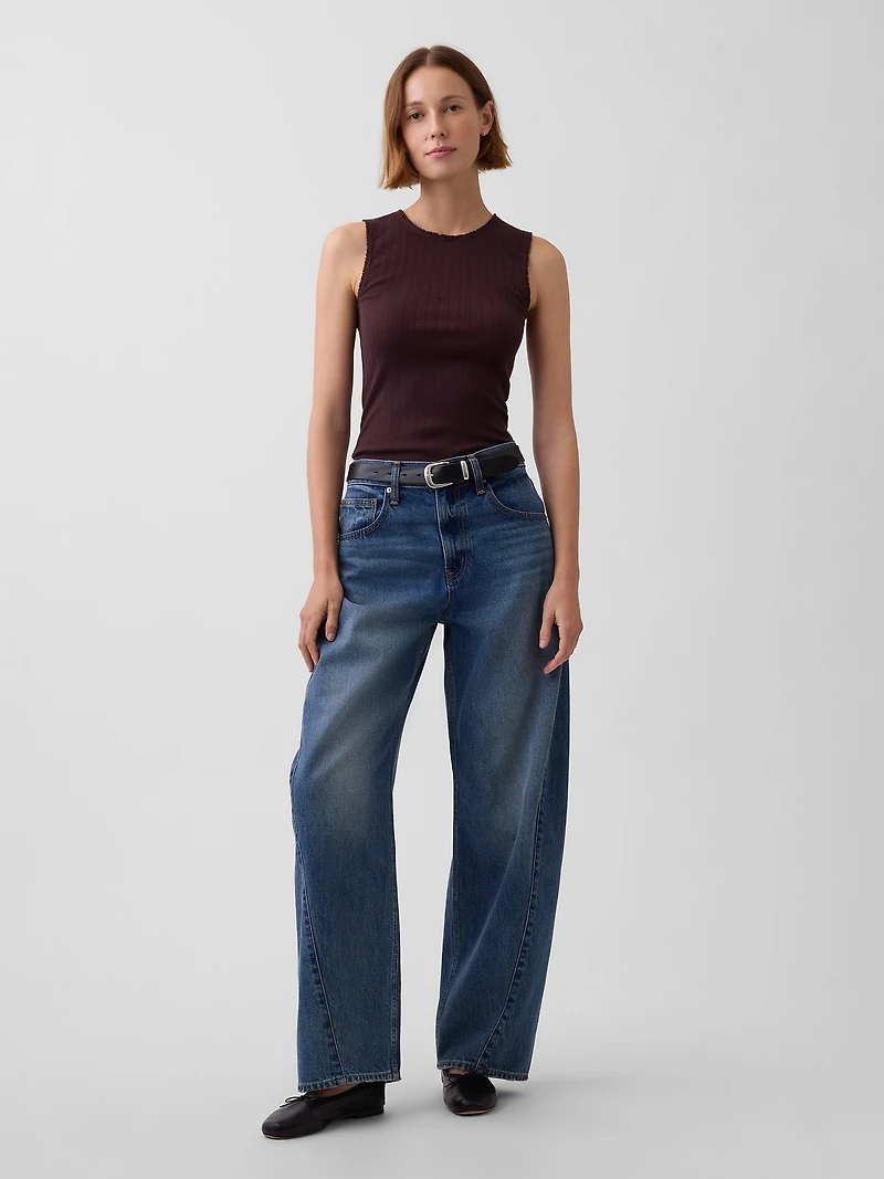 Pointelle Shell Tank Top