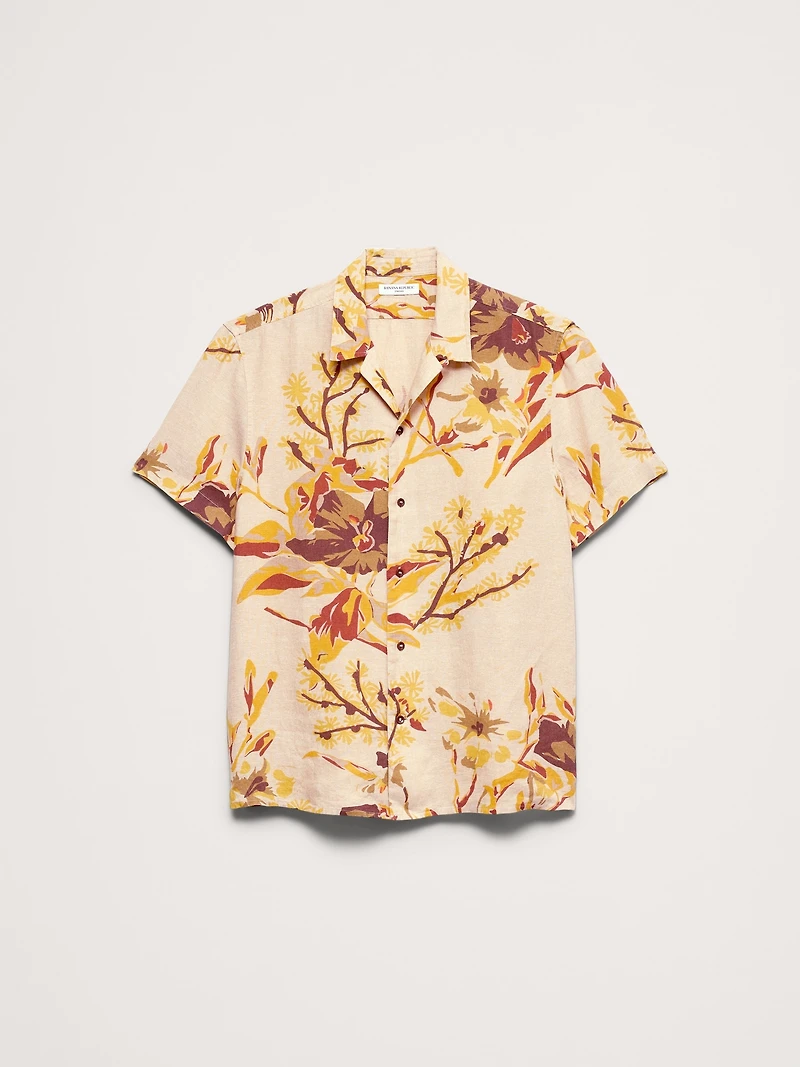 Standard-Fit Linen Resort Shirt