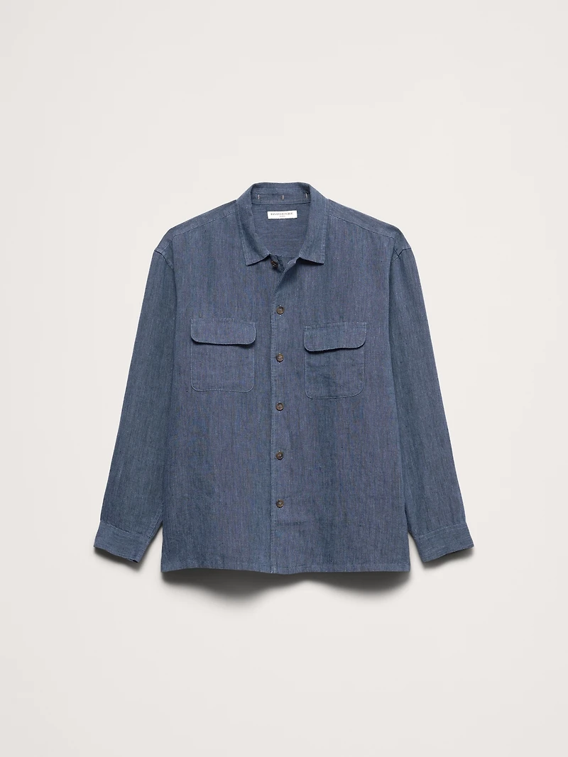Relaxed-Fit Linen Resort Shirt