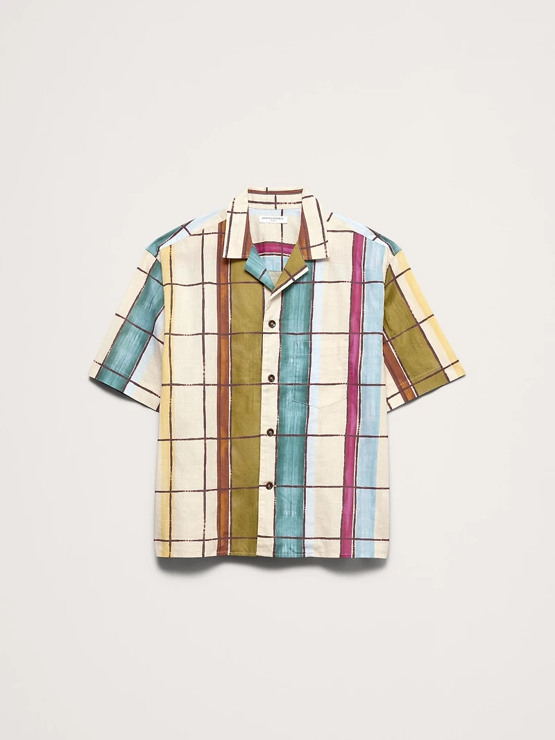 Relaxed-Fit Slub Cotton Resort Shirt