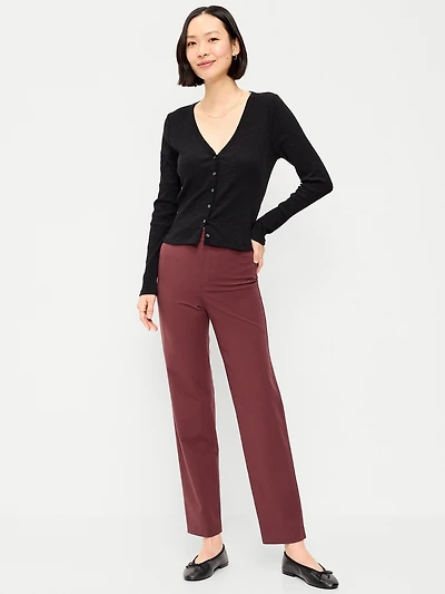 High-Waisted Pixie Straight Pants