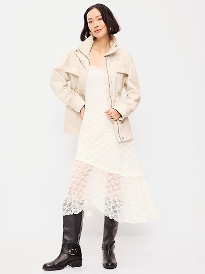 Cinched-Waist Utility Jacket