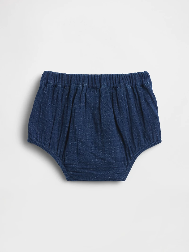 Baby Cotton Gauze Denim Sailor Bloomers