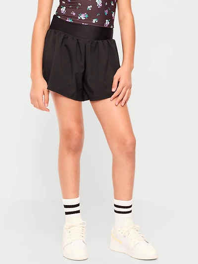 High-Waisted StretchTech Performance Shorts for Girls