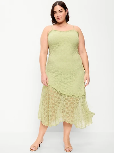 Fit & Flare Lace Midi Dress