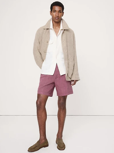 7" Linen Pull-On Short