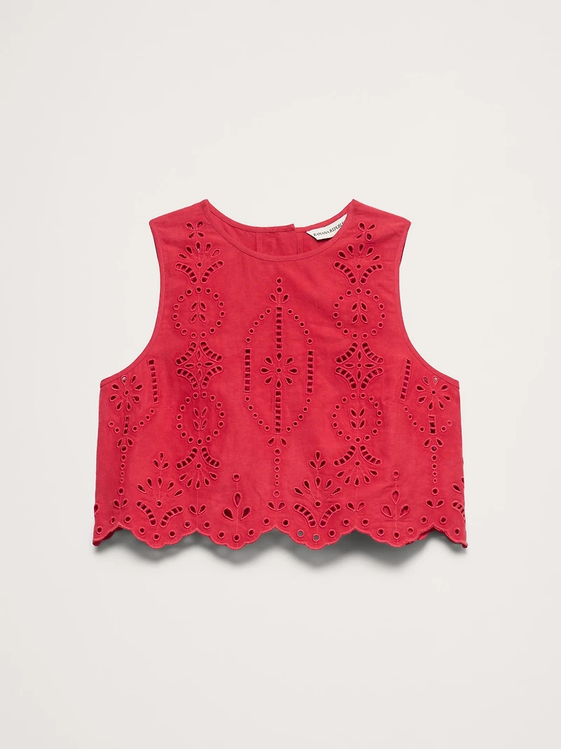 Tencel™-Linen Eyelet Tank