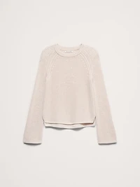 Cotton Flare-Sleeve Sweater
