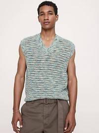 Spacedye Cotton Crochet Vest