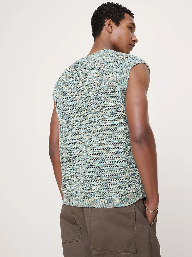 Spacedye Cotton Crochet Vest