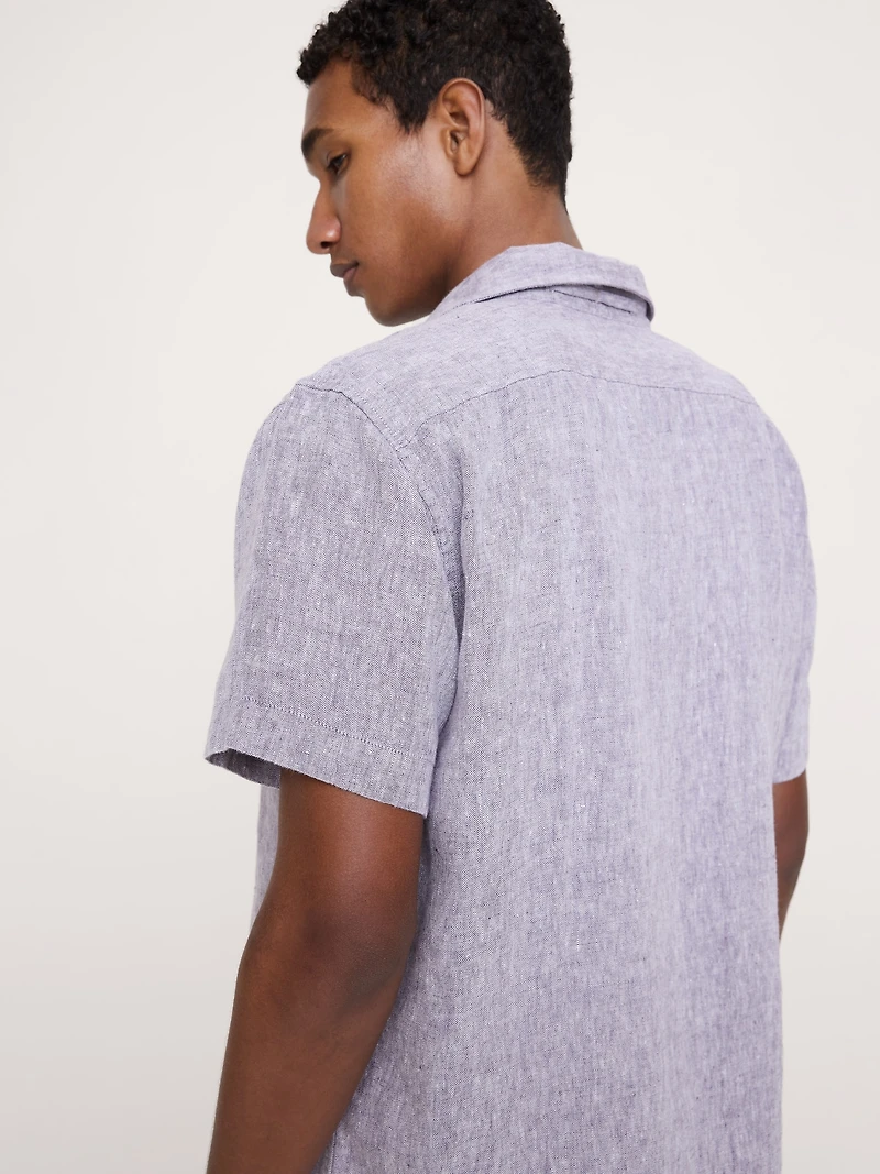 Standard-Fit Midweight Linen Resort Shirt