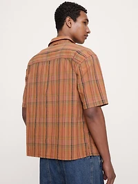 Relaxed-Fit Summerweight Cotton Short-Sleeve Shirt