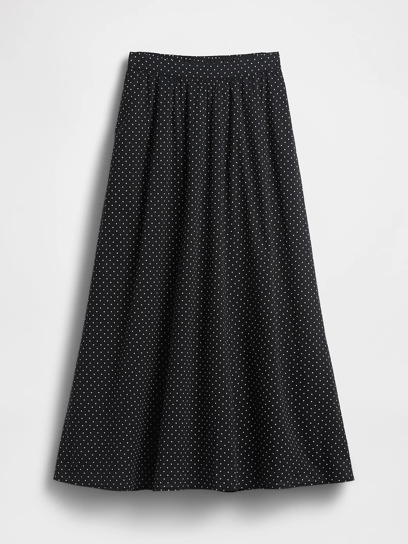 Dotted Voile Maxi Skirt