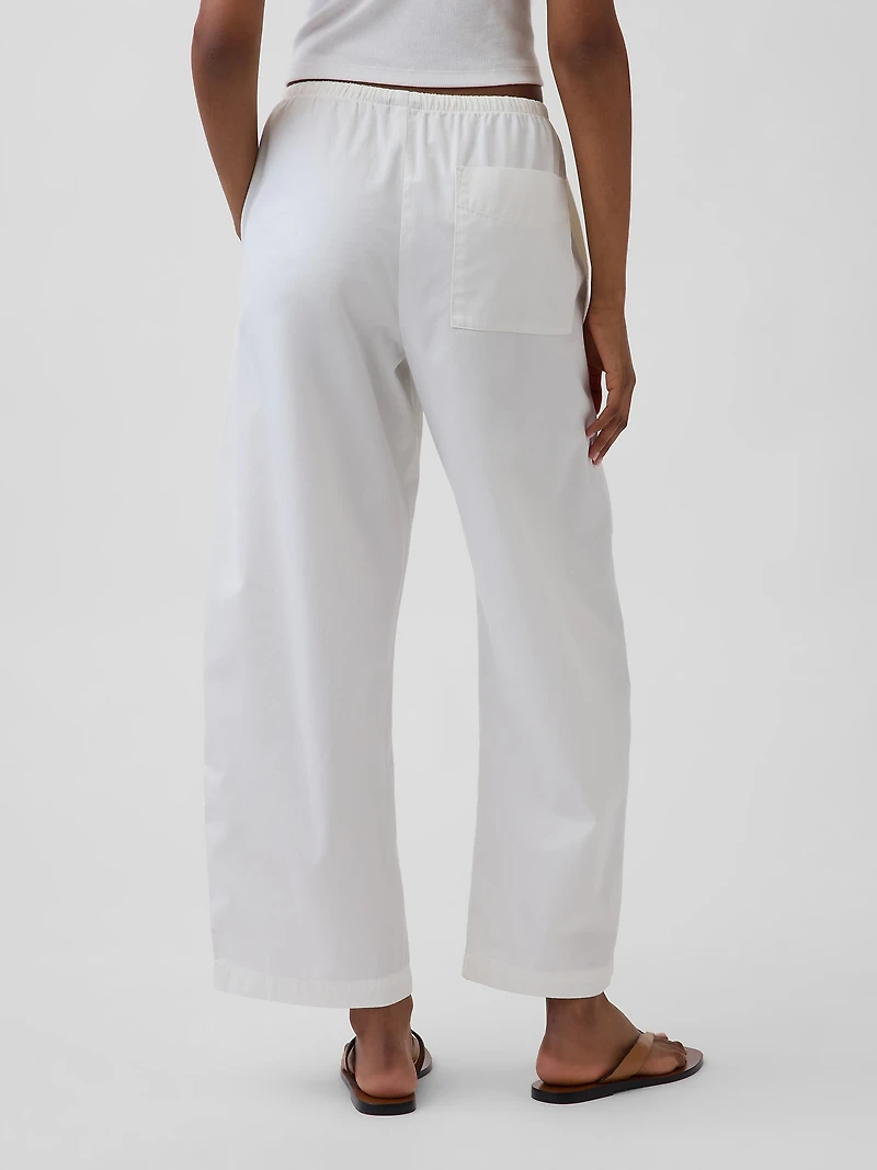Poplin Easy Barrel Pants
