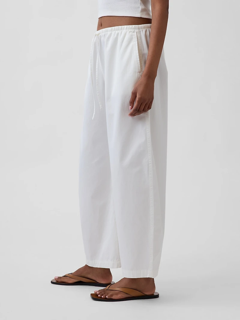 Poplin Easy Barrel Pants