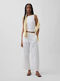Poplin Easy Barrel Pants