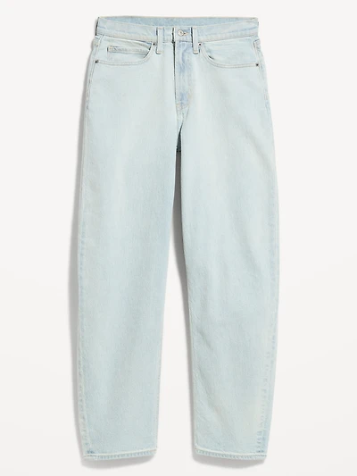 High-Waisted Rounded Wide-Leg Barrel Jeans