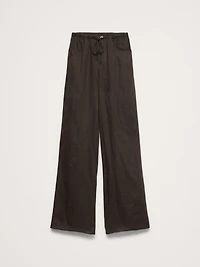 The Studio Wide-Leg Drawstring Pant Linen