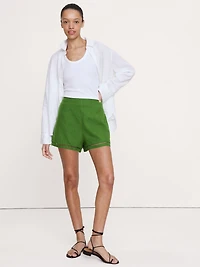 High-Rise 3" Linen Short