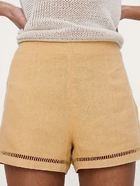 High-Rise 3" Linen Short