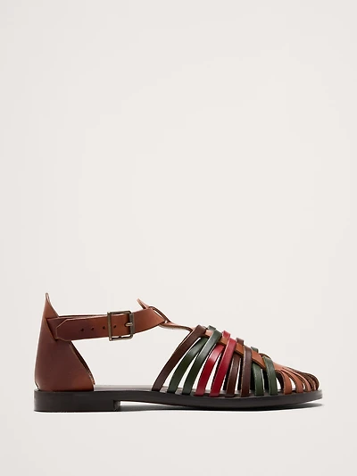 Braided Italian Leather Fisherman Sandal